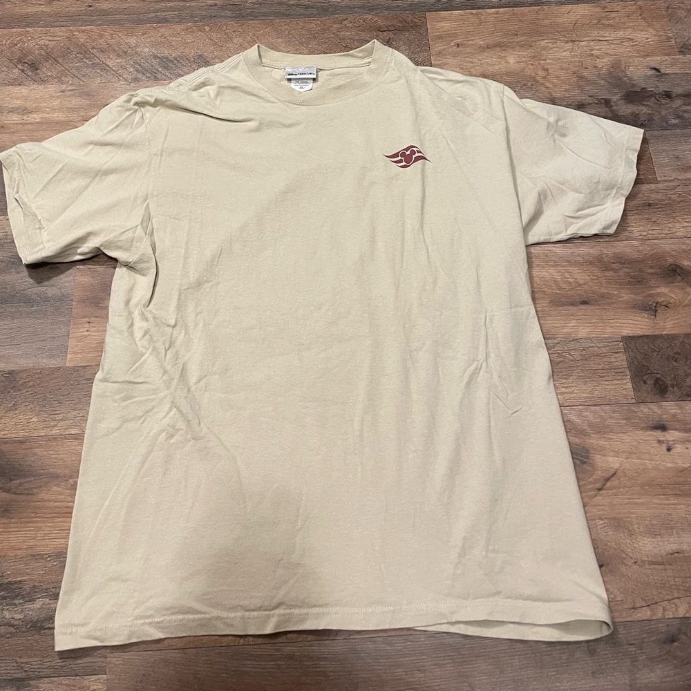 Cream Short Sleeve Tee with Logo